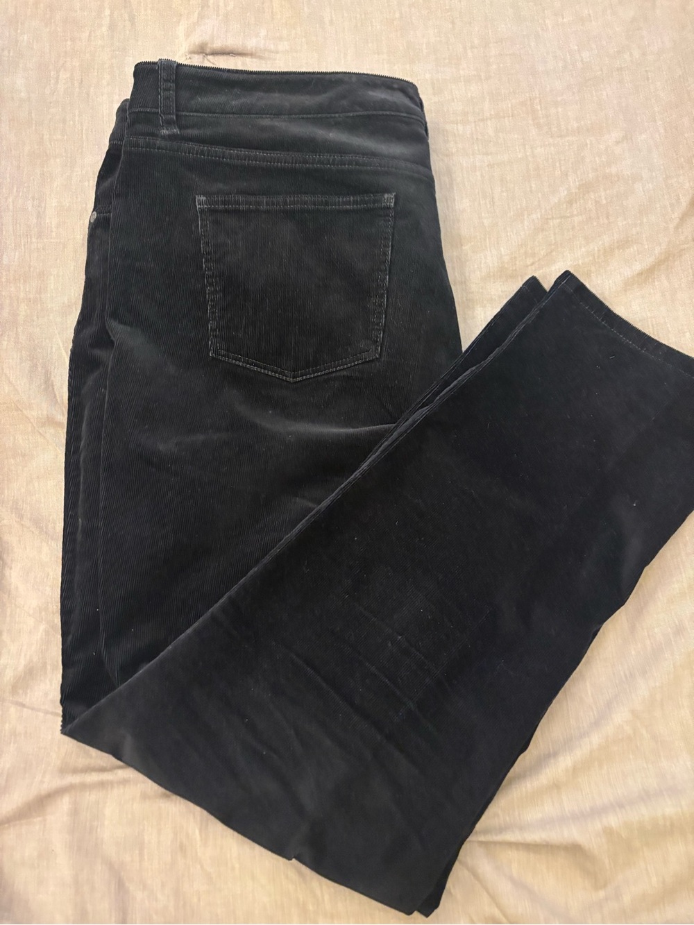 Talbot’s Black Women’s Corduroy Jeans - Classic Straight Fit 16P